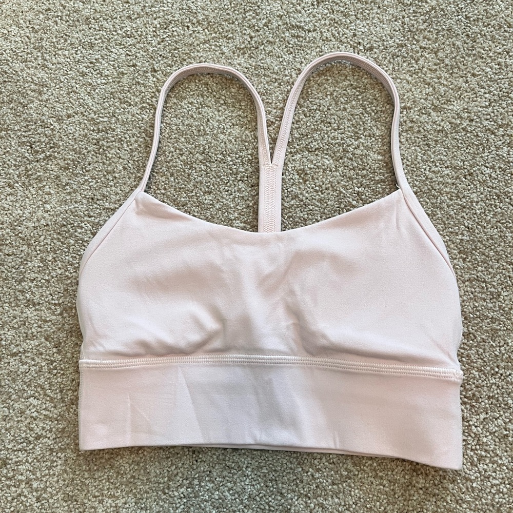 Lululemon Athletica Flow Y Bra Soft Pink Sports Bra